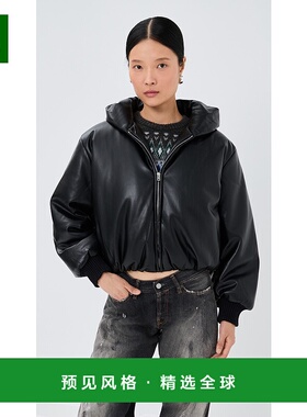 1h可退 香港直邮Acne Studios 艾克妮 女士 粒纹仿皮夹克