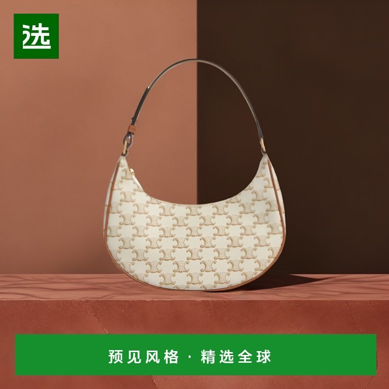 1h可退 欧洲直邮CELINE/赛琳 AVA系列 女士印花帆布腋下包单肩手
