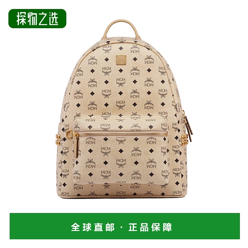 1h可退 香港直邮MCM 女士 Stark 側飾釘裝飾背包 MMKEAVE12