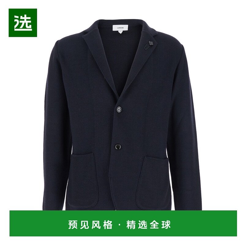 1h可退 香港直邮Lardini 男士 Lapels 蓝色经典款系扣紧扣棉质夹,男装,商务正装西服,淘宝优惠券,粉丝福利购,淘宝优惠卷