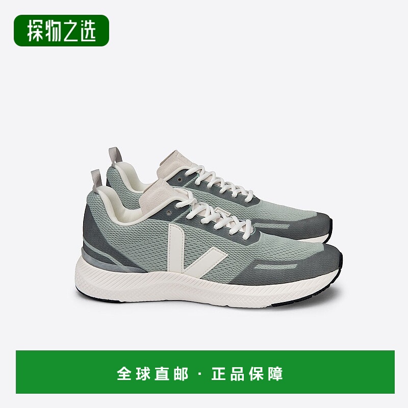 欧洲直邮VEJA Impala系列奶油色/抹茶色再生聚酯纤维V标识训