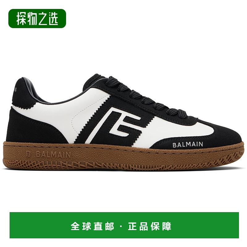 香港直邮Balmain 巴尔曼 女士 黑色 & 白色 Swan 运动鞋 FN0VI735