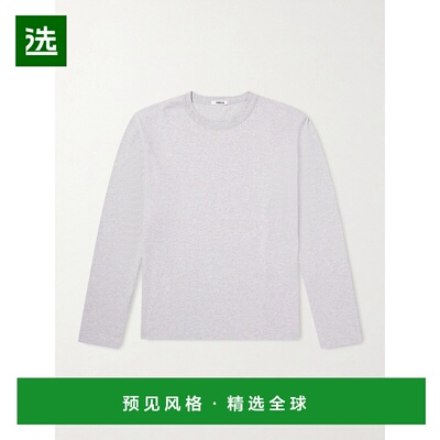 1h可退 香港直邮Tekla 男士 有机棉针织T恤 LTSHGREYMELANGE