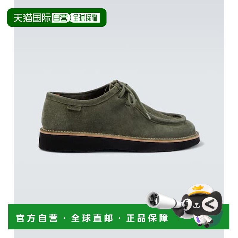 1h可退 香港直邮LOEWE 罗意威 男士 Faro 绒面革船鞋 green绿色