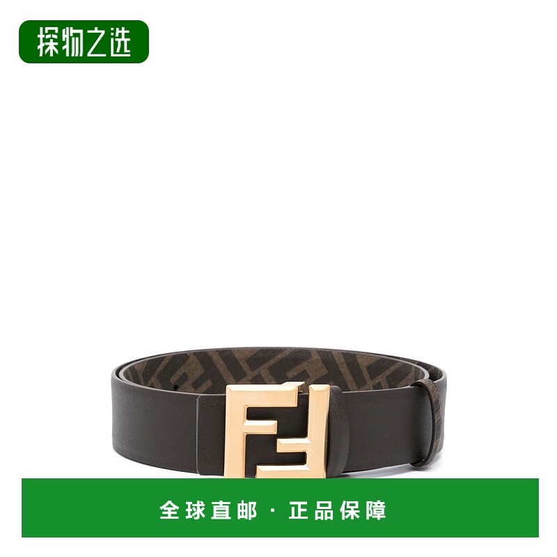 1h可退 香港直邮Fendi 芬迪 男士 FF 方形腰带 7C0541ASIW