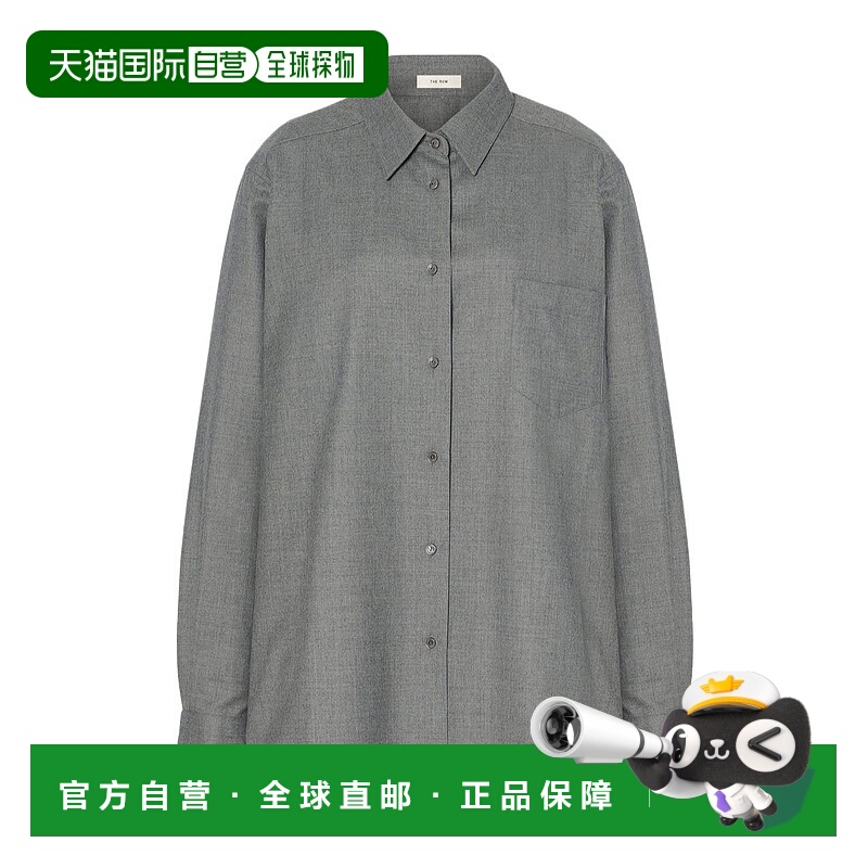 香港直邮The Row Pino 初剪羊毛衬衫 10275W4084