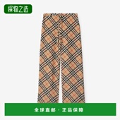 欧洲直邮Burberry 博柏利 女士沙色桑蚕丝休闲裤
