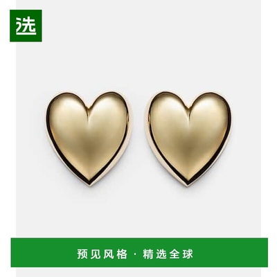 1h可退 香港直邮Jennifer Fisher 女士 Puffy 心形镀金耳环