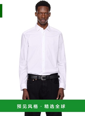 1h可退 香港直邮HUGO 雨果 男士 白色 Modern Fit Easy-Iron Cott