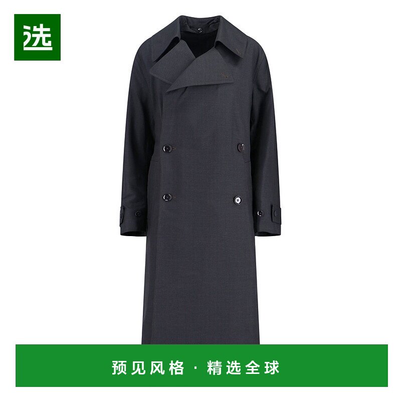 香港直邮Lemaire 女士 灰色羊毛混纺大衣 CO1127LF414风衣