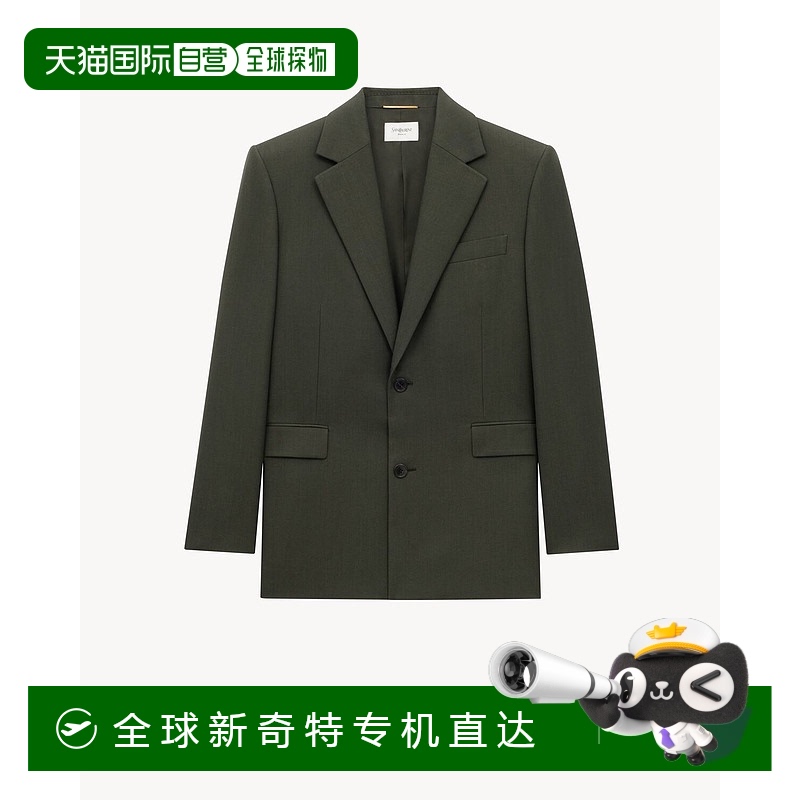 欧洲直邮YSL(2025新品)羊毛华达呢外套休闲时尚百搭舒适流行穿搭