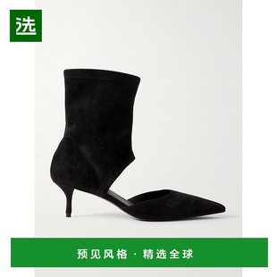 黑色绒面革靴子 女士 AA3B102CK311踝靴 香港直邮AlaÏa 1h可退