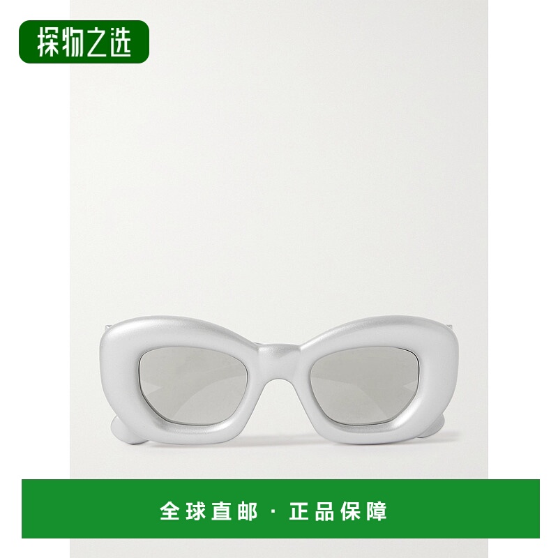 香港直邮LOEWE 罗意威 女士 Inflated 超大号D形框醋纤太阳眼镜 L