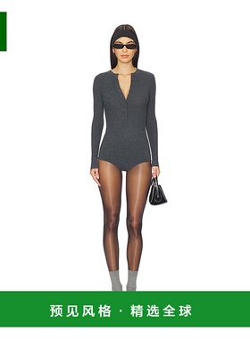 香港直邮Self-Portrait 女士 灰色羊毛针织性感连体衣 AW25004TGR