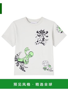 1h可退 香港直邮Molo 男童 Rodney 印花棉质针织T恤童装