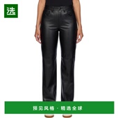 bone 美国直邮 1h可退 仿皮裤 rag Harlow 休闲裤 黑色 女装