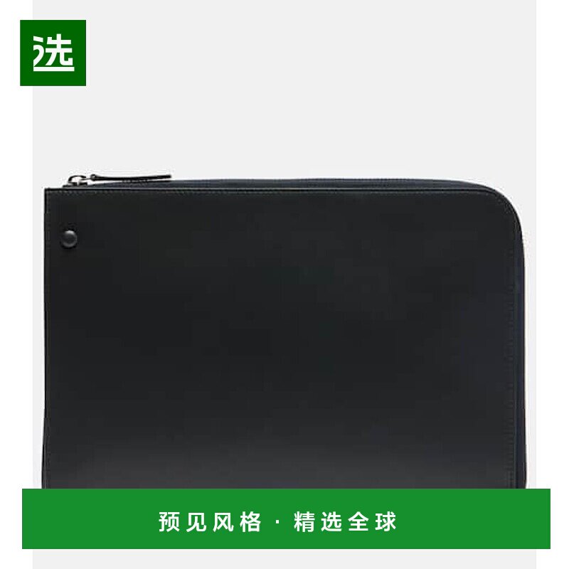 1h可退 香港直邮The Row 女士 Portfolio 皮革手包 black黑色 舒