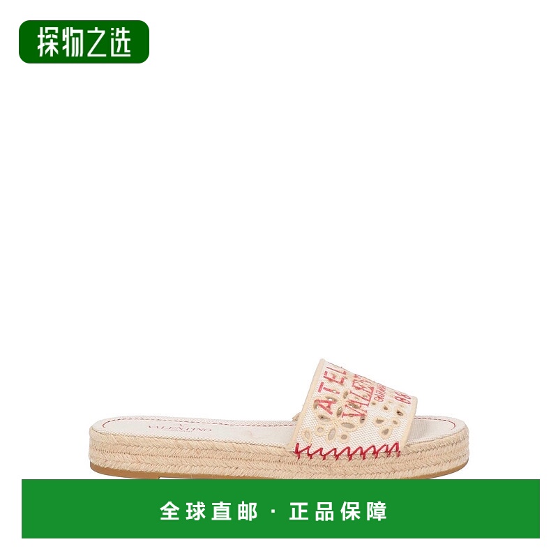 1h可退 香港直邮Valentino 华伦天奴 女士 麻底鞋 beige米色 舒适