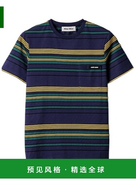 香港直邮Miu Miu 短袖T恤 MJNA0918ZVSOOO条纹