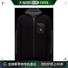 99新未使用 欧洲直邮盟可睐 Cardigan 黑色男士 羊毛连帽开衫