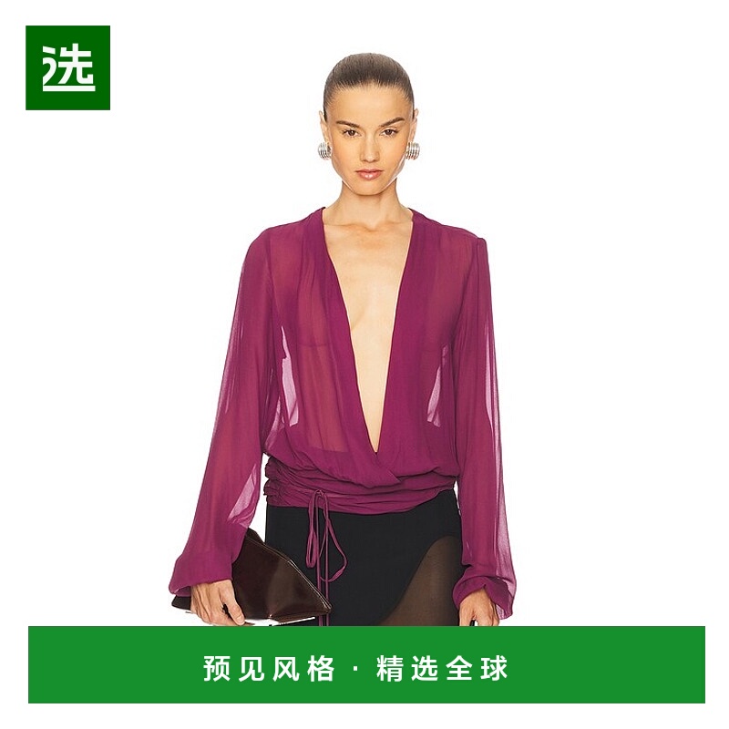 1h可退 香港直邮The Attico 女士 深V领衫 251WCE00003VVV099AA