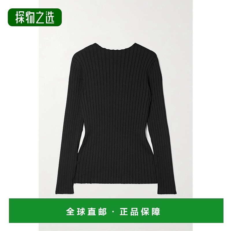 1h可退 香港直邮The Row 女士 Ash 露背罗纹真丝毛衣 6900Y543