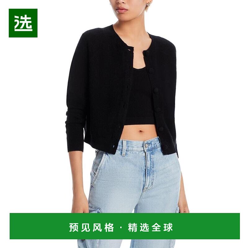 1h可退 【美国直邮】AQUA Cashmere 圆领羊绒开衫 100 独家 女装