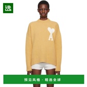 Paris 芥末色 1h可退 Ami AMI 毛衣 Cœur 美国直邮 女装 女