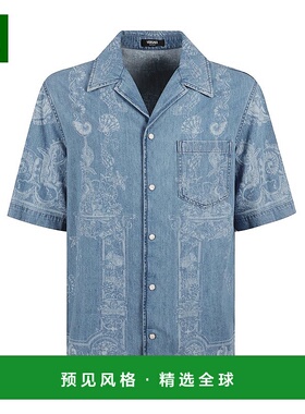 1h可退 Versace 范思哲 男士 翻领短袖衬衫 10200731A145男装