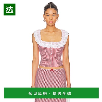 1h可退 香港直邮Danielle Guizio 女士 Paloma 上衣 S24155