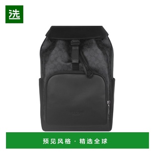 Coach蔻驰男士 简约休闲3001 双肩包白蓝条纹日常出行时尚