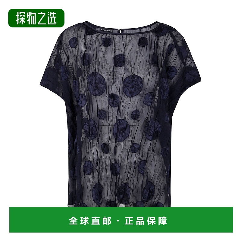香港直邮Emporio Armani 波点短袖罩衫 EW000875AF12530F4031