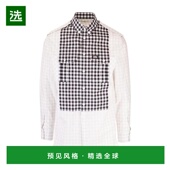 45630481博柏利长袖 香港直邮Burberry 格纹细节纽扣衬衫
