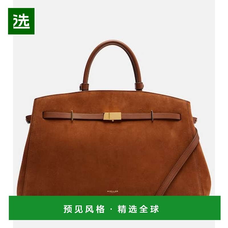 1h可退 香港直邮DeMellier 女士 Hudson 绒面革手提包 brown棕色,箱包皮具/热销女包/男包,托特包,淘宝优惠券,粉丝福利购,淘宝优惠卷