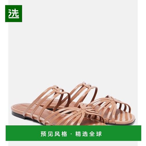 1h可退 香港直邮ZIMMERMANN 女士 Aura 漆皮凉鞋 pink粉色 舒适时