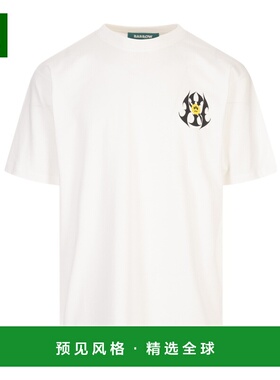 香港直邮BARROW 男士T恤 F5BWUATH037002 AW2025 白色 圆领徽标T