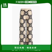 1h可退 SFPPA01424BEIG 钩花棉混纺喇叭长裤 香港直邮Sandro 女士