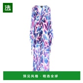 时尚 优雅自然女 Cavalli女士连衣裙V领长袖 修身 美国直邮 Just