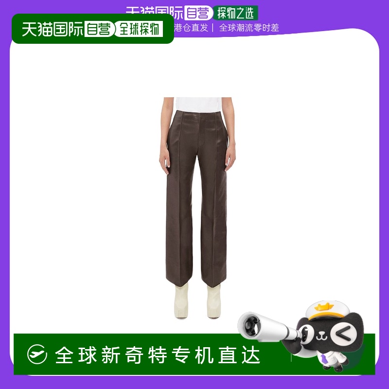【99新未使用】香港直邮Bottega Veneta 弧形皮裤 