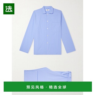 1h可退 香港直邮Tekla 男士 条纹有机棉质府绸睡衣 SWTPINSTRIPES