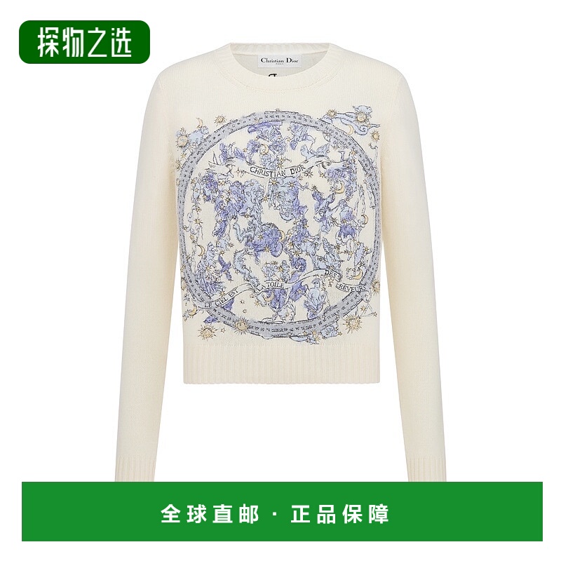 欧洲直邮Dior/迪奥 女士刺绣毛衣羊绒针织衫