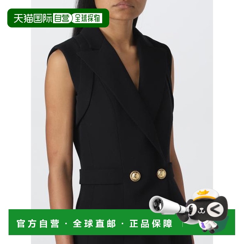 香港直邮Balmain 徽标连衣裙 AF0R5545WB05
