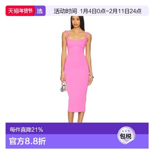 1h可退 香港直邮GOOD AMERICAN 女士 Sculpting 心形中长连衣裙 G