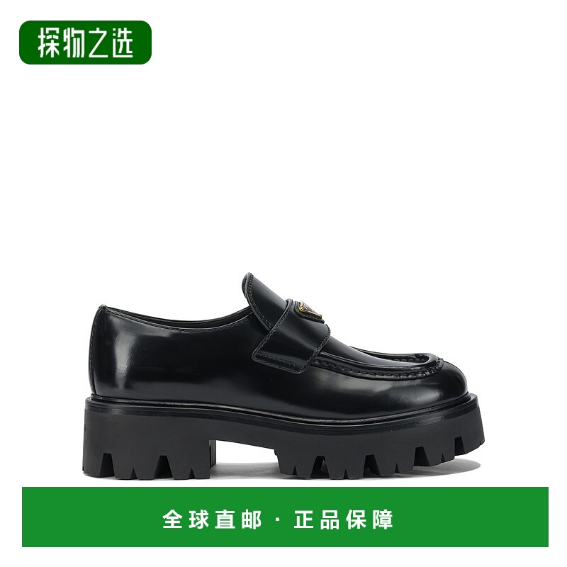 香港直邮Prada 普拉达 女士 绒毛皮质乐福鞋 1D185O055F000