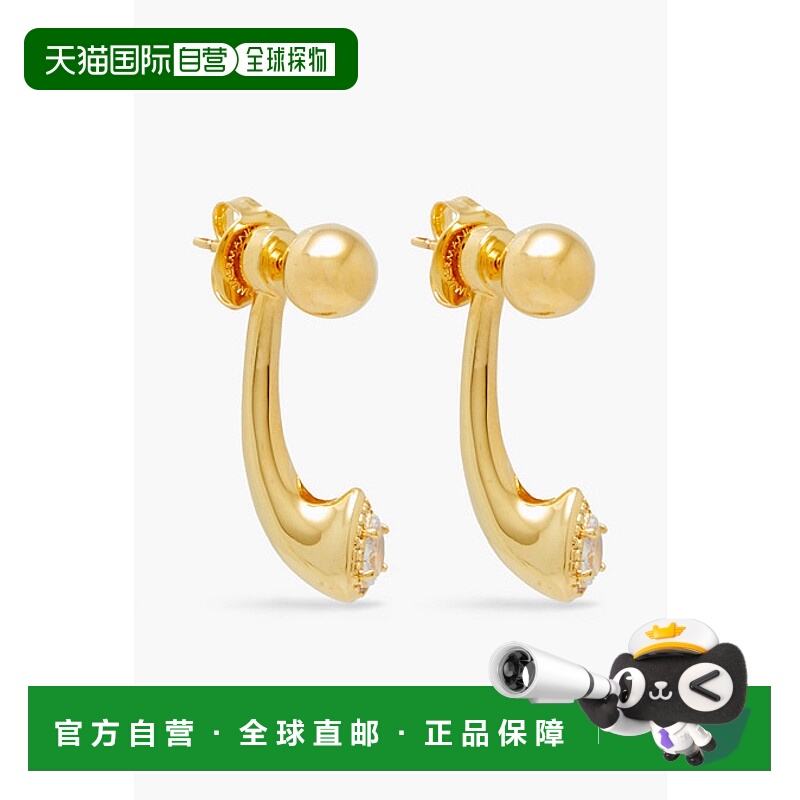 1h可退 香港直邮ZIMMERMANN 女士 12-karat 镀金水晶耳环 5476S24