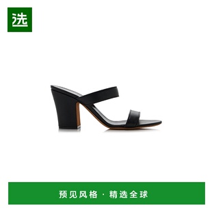 1h可退 香港直邮The Row 女士 Awar 皮质凉鞋 black黑色 舒适时尚