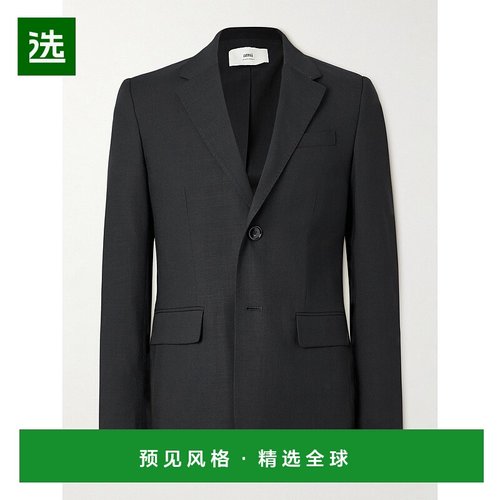 1h可退 香港直邮Ami Paris 男士 修身羊毛/斜纹布西装外套 HBV008