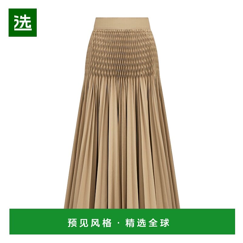 香港直邮Dior 中长百褶半身裙 321J01A3332百褶裙a字裙女装