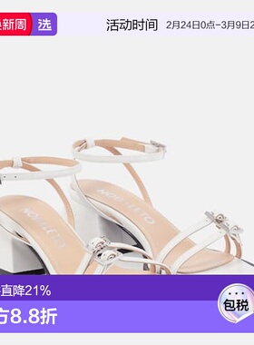 1h可退 香港直邮Nodaleto 女士 Bulla Laetitia 45 皮质凉鞋