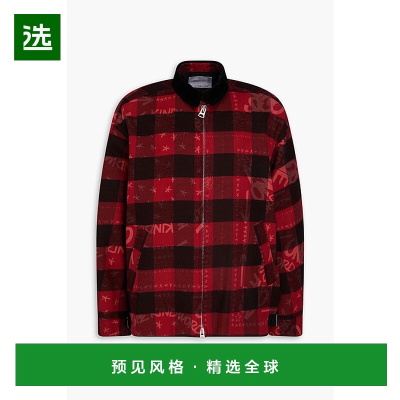 香港直邮Sacai 男士 印花棉质夹克 2302967M751 red红色 舒适时尚